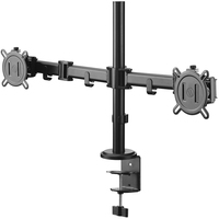 One for All DM 2210, Klemme/Durchführung, 16 kg, 33 cm (13"), 76,2 cm (30"), 100 x 100 mm, SchwarzUniversal-Doppelmonitorarm 13-30" / 33-76 cm - 8 kg. 75 x 75/100 x 100 - 360° drehbar - 90° neigbar -