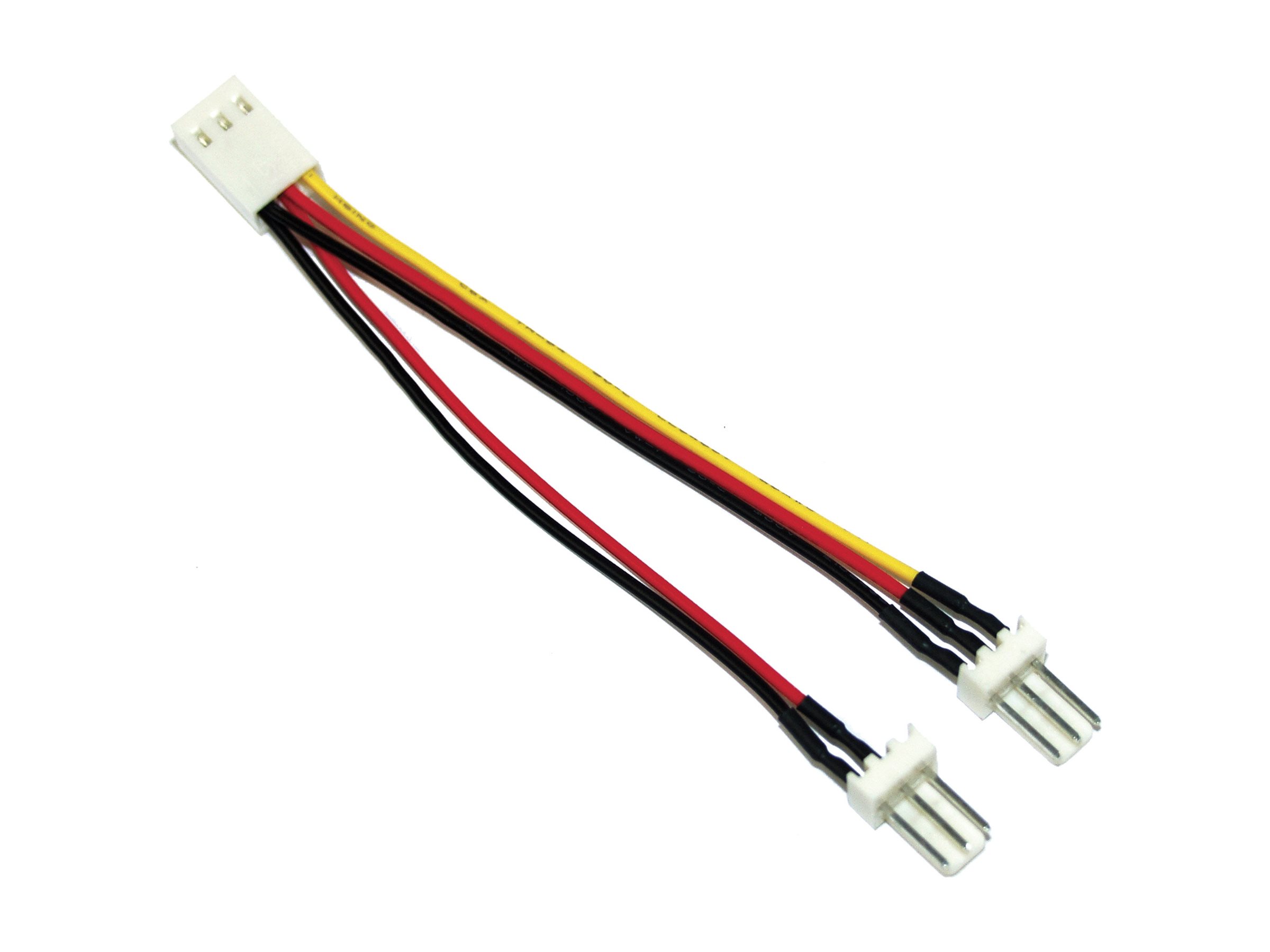 InLine Lüfter Adapterkabel - 3pol Molex BU an 2x 3pol Molex STzu 3 PIN Internal Power (M) - 10 cm