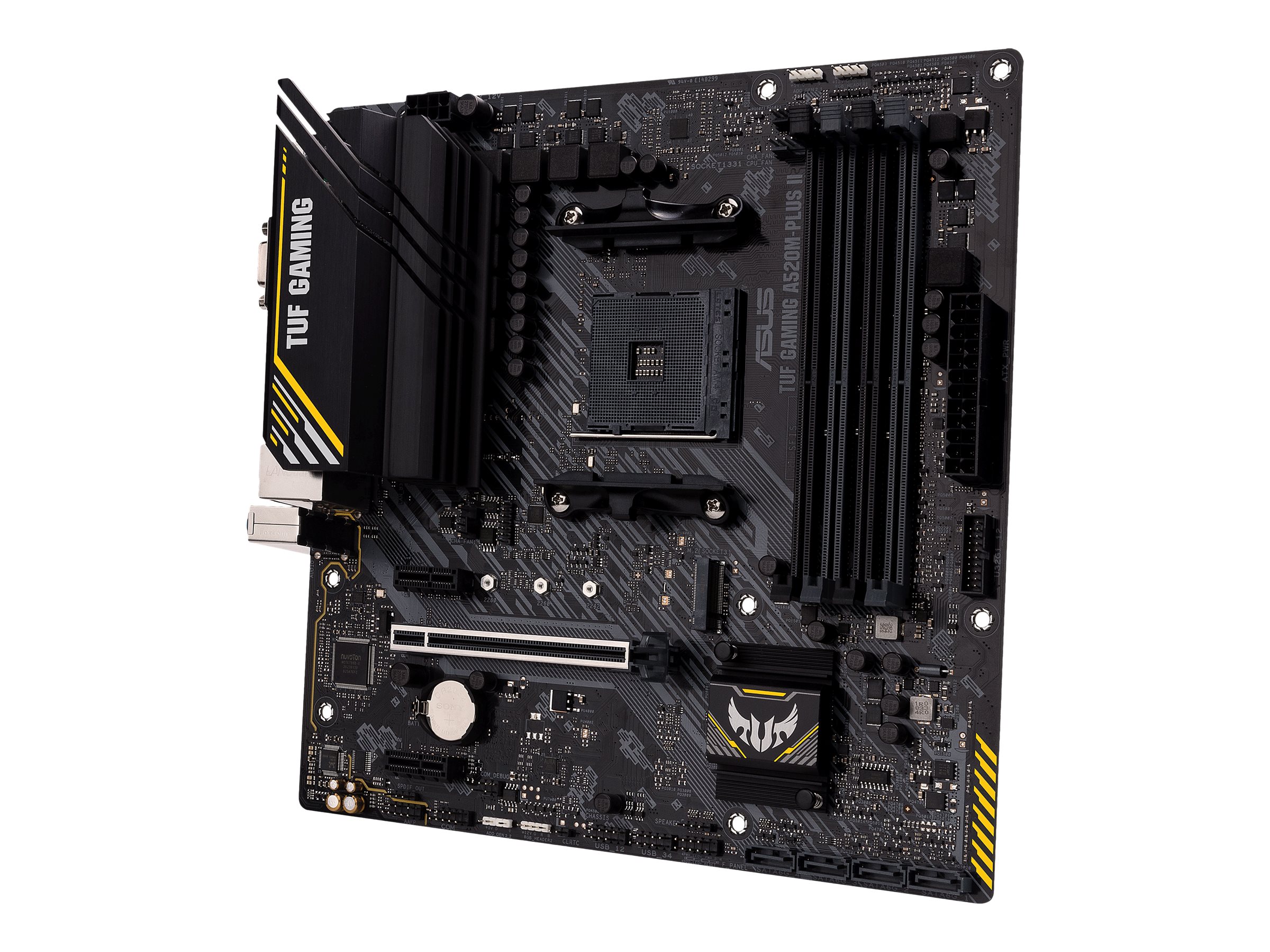 ASUS TUF GAMING A520M-PLUS II - Motherboard - micro ATX - Socket AM4 - AMD A520 Chipsatz - USB 3.2 Gen 1 - Gigabit LAN - Onboard-Grafik (CPU erforderlich)HD Audio (8-Kanal)