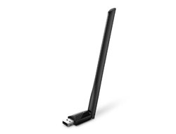 TP-LINK AC600-High-Gain-Dualband-USB-WLAN-Adapter, Eingebaut, Kabelgebunden, USB, WLAN, 600 Mbit/s, SchwarzAC600-High-Gain-Dualband-USB-WLAN-Adapter