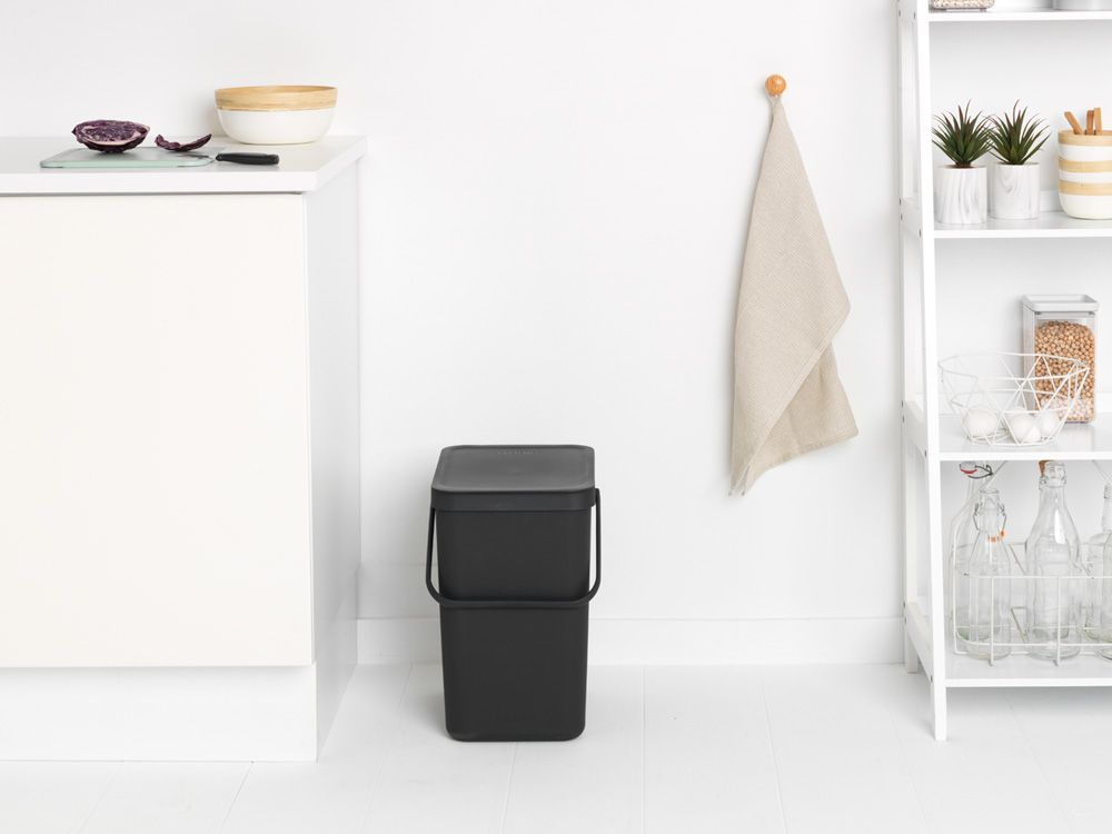 Brabantia 129940, 25 l, Rechteckig, Kunststoff, Grau, 265 mm, 340 mmSort & Go Abfallbehälter - 25 liter