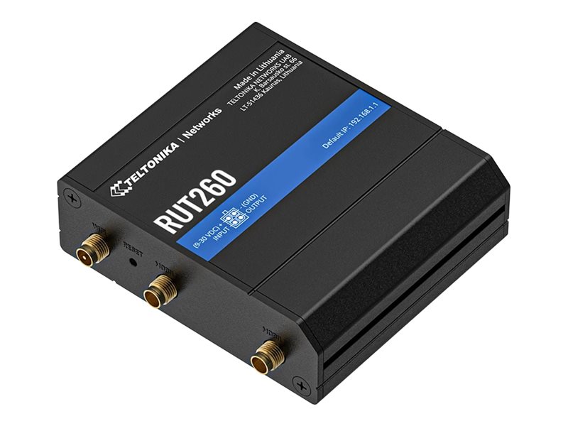 Teltonika RUT260 - Wireless Router - WWAN 2,4GHz - 3G - 4G - an DIN-Schiene montierbar