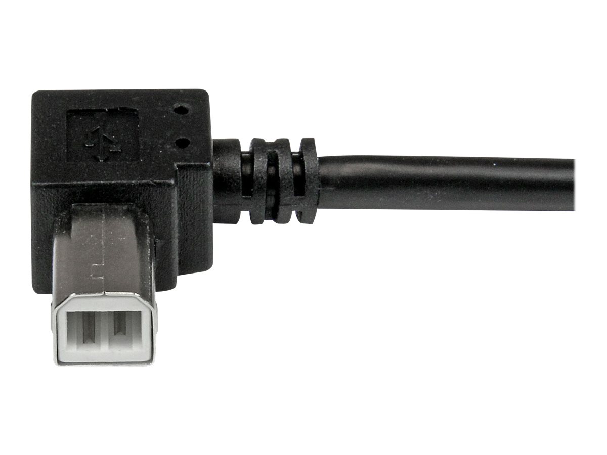 StarTech.com 1m USB 2.0 A auf B Kabel rechts gewinkelt - St/St - USB Druckerkabel - USB-Kabel - USB Typ B (M)zu USB (M) - USB 2.0 - 1 m - 90° Stecker - Schwarz