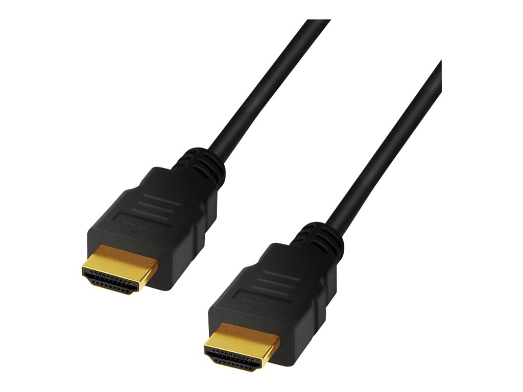LogiLink HDMI-Kabel mit Ethernet - HDMI männlichzu HDMI männlich - 5 m - Schwarz - 4K Unterstützung - 8K Unterstützung - 10K Unterstützung