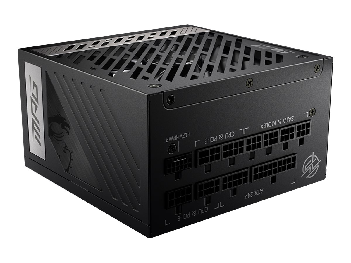MSI MPG A1000G PCIE5 - Netzteil (intern) - ATX12V/ EPS12V - 80 PLUS Gold - Wechselstrom 100-240 V - 1000 Watt - aktive PFC