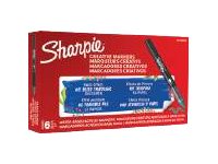 Dymo Sharpie Creative - Marker - nicht dauerhaft - Gelb - Acrylfarbe auf Wasserbasis - 1.2 mm (Packung mit 6)