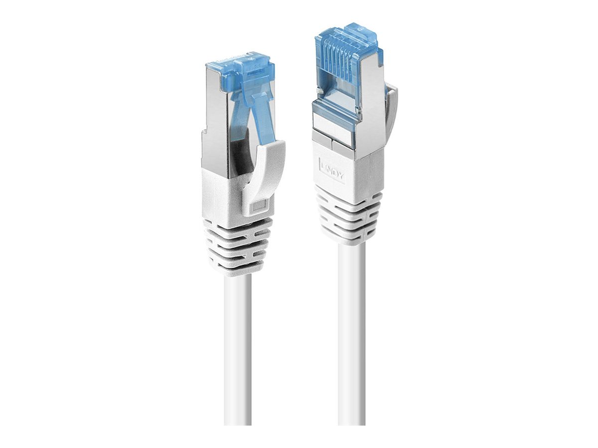 Lindy Patch-Kabel - RJ-45 (M) zu RJ-45 (M)30 m - SFTP - PiMF - CAT 6a - halogenfrei - ohne Haken - weiß