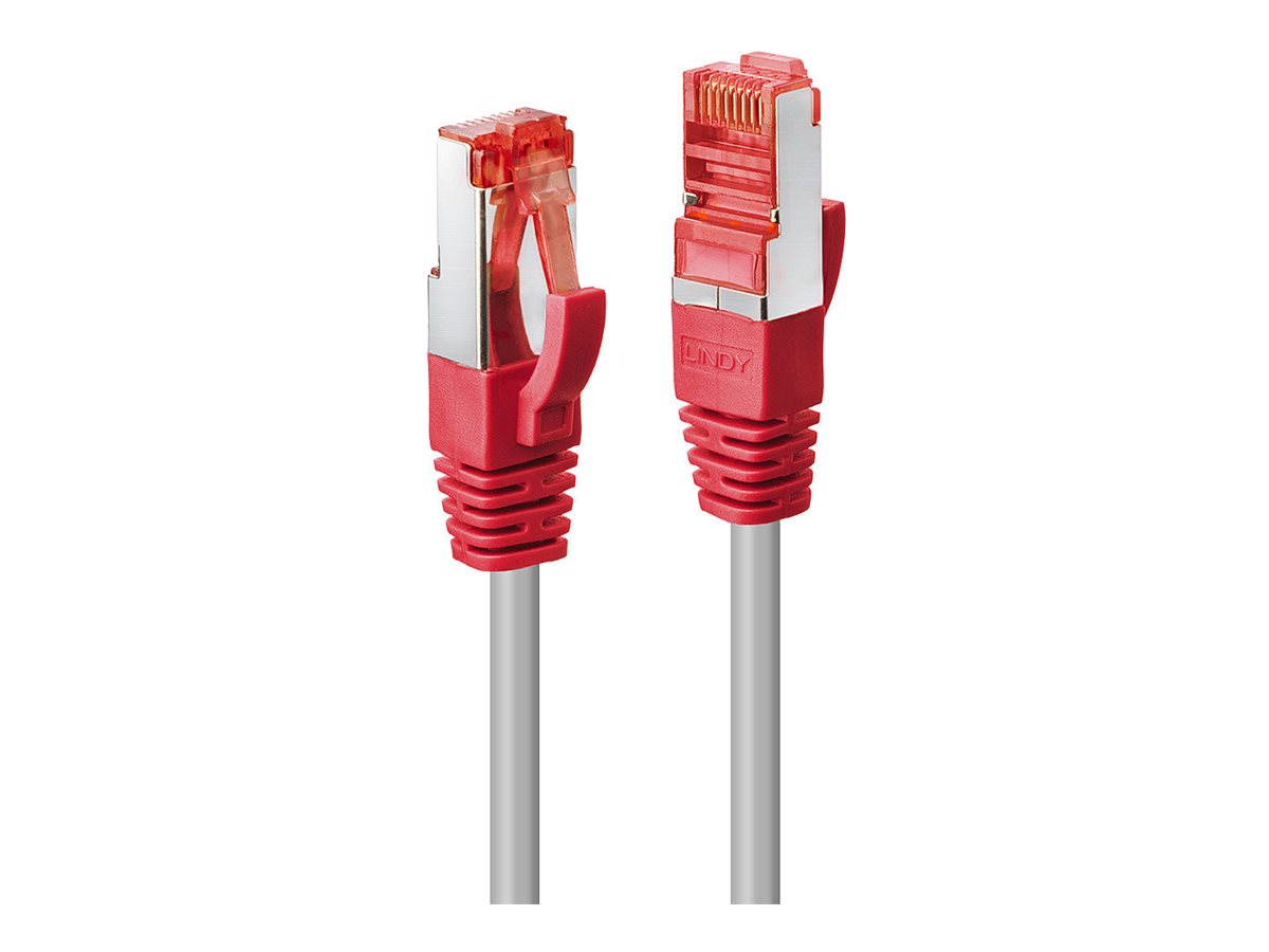 Lindy Crossover-Kabel - RJ-45 (M) zu RJ-45 (M)10 m - SFTP - PiMF - CAT 6e - ohne Haken - Grau