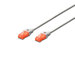 DIGITUS CAT 6 U/UTP Patchkabel, 0,5 m, Weiß, LSZHzu RJ-45 (M) - 50 cm - UTP - CAT 6e - halogenfrei - geformt - ohne Haken - weiß