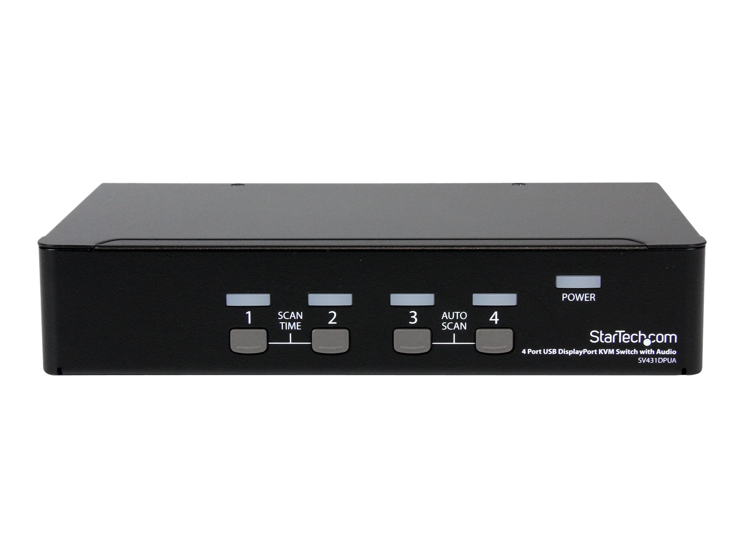 StarTech.com 4 Port DisplayPort USB KVM Switchmit Audio - DisplayPort Desktop KVM Umschalter mit USB Hub - 4xUSB Buchse 4xDP Buchse - KVM-/Audio-/USB-Switch - 4 x KVM/Audio/USB - 1 lokaler Benutzer -