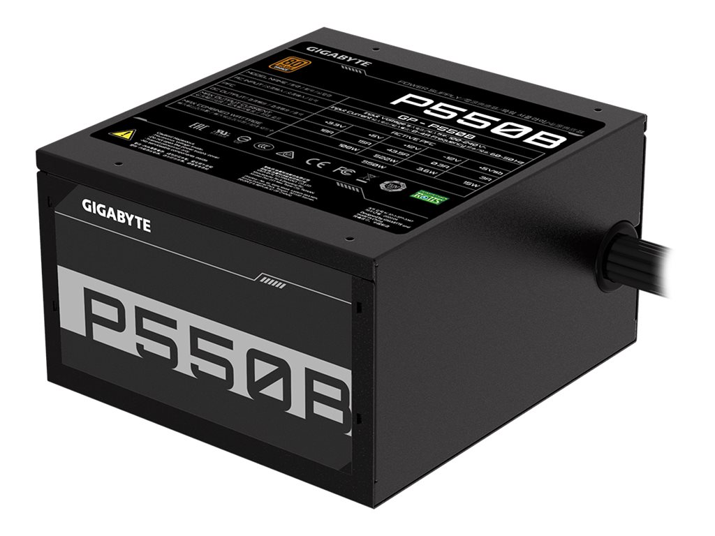 Gigabyte P550B - Netzteil (intern) - ATX12V 2.3180 PLUS Bronze - Wechselstrom 100-240 V - 550 Watt - aktive PFC