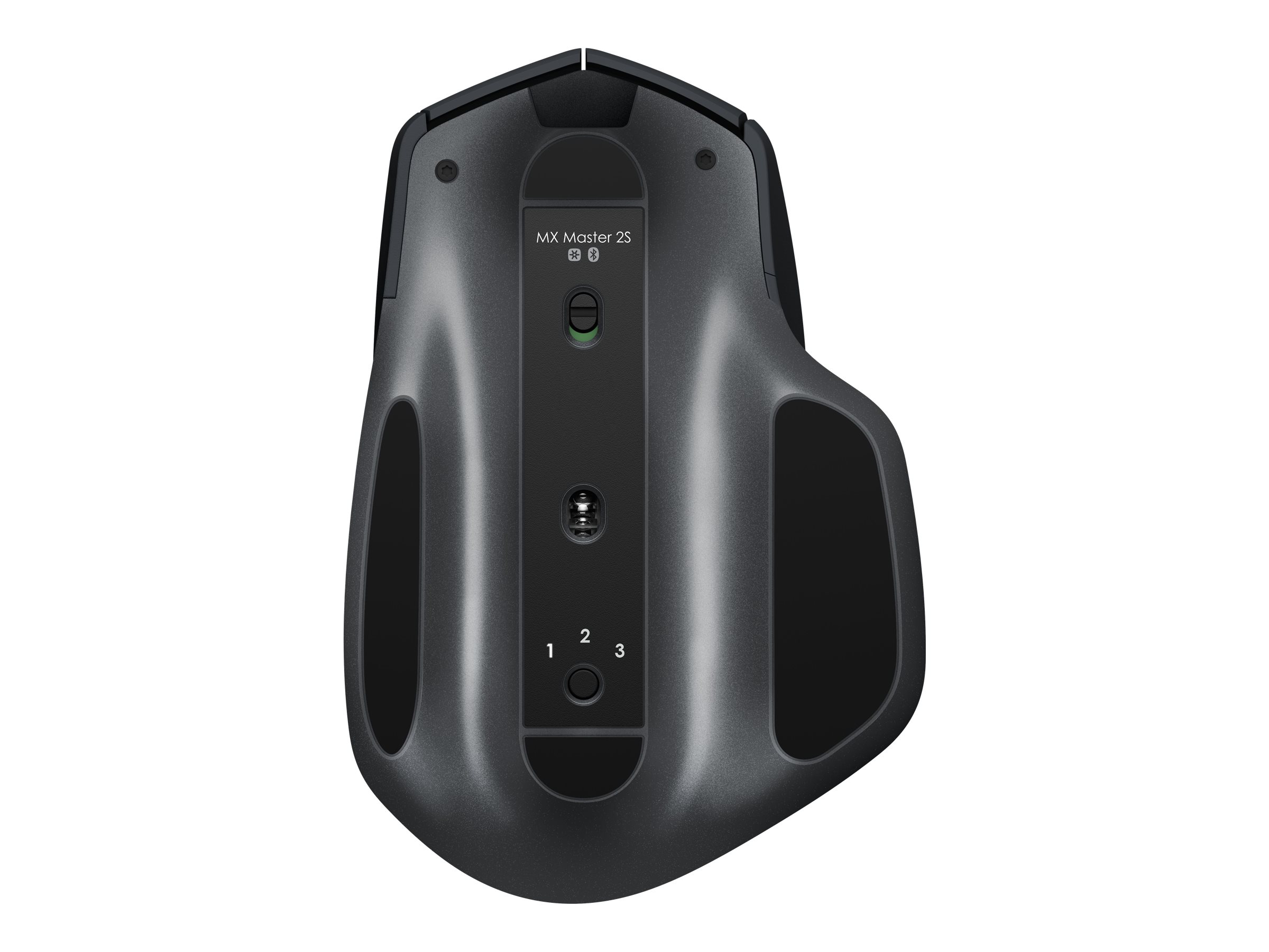 Logitech MX Master 2S - Bluetooth Edition - Mausergonomisch - Laser - 7 Tasten - kabellos - 2.4 GHz - Bluetooth - USB Logitech Unifying Empfänger - Graphite