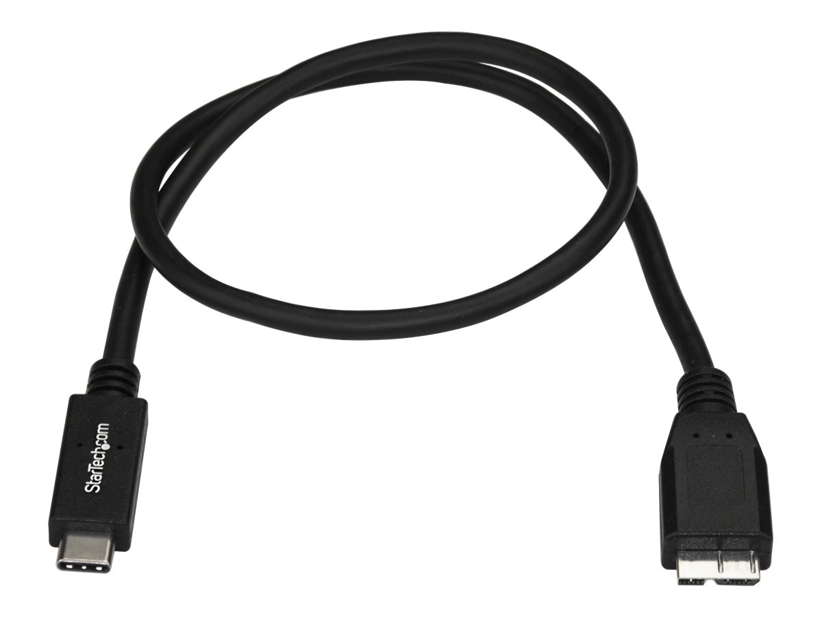 StarTech.com StarTech USB C to Micro USB Cable 0.5m - USB 3.1 Type C to Micro USB Type B Cable - Micro USB 3.1 to USB-C - Thunderbolt 3 Compatible (USB31CUB50CM)USB-Kabel - USB-C (M) zu Micro-USB Typ