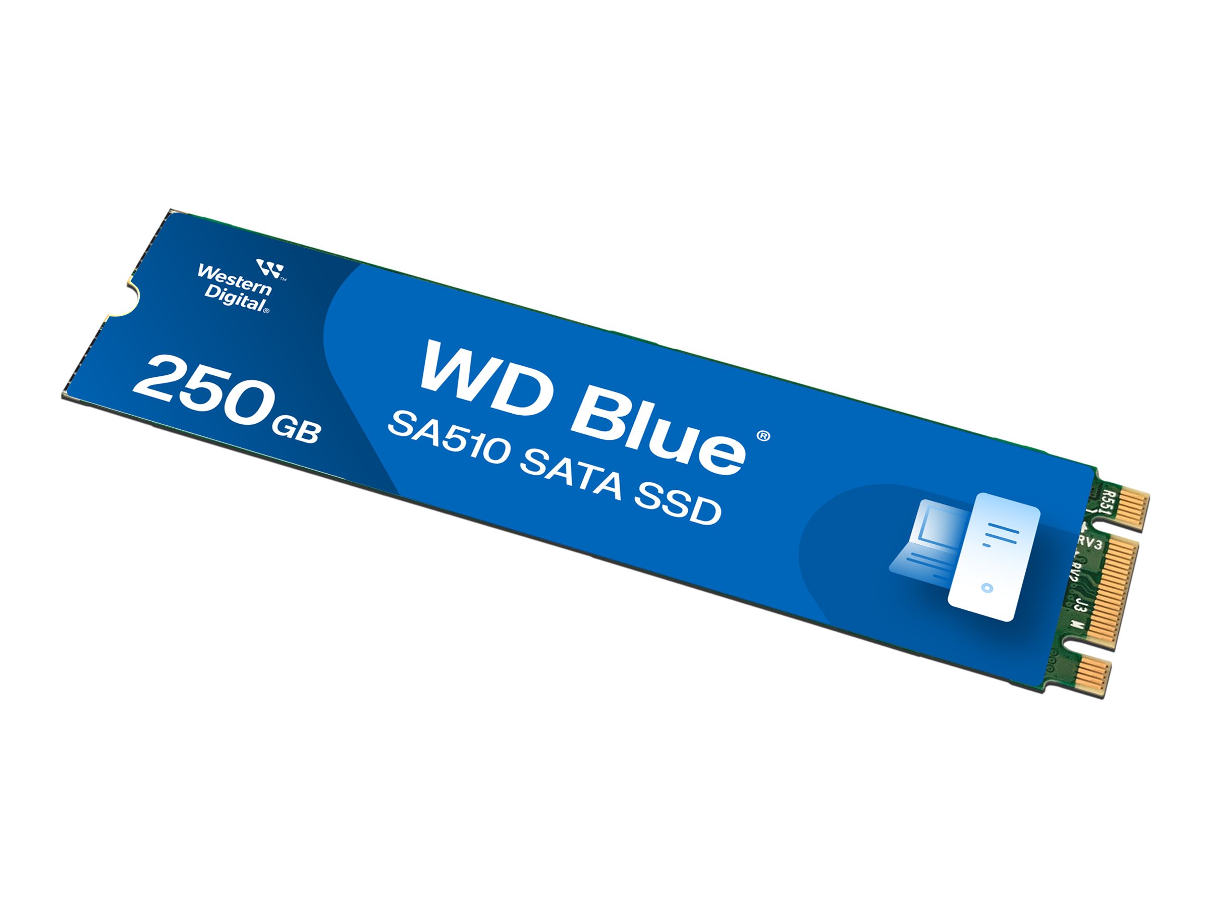 WD Blue SA510 WDS250G3B0B - SSD - 250 GB - internM.2 2280 - SATA 6Gb/s - Blau