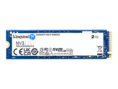 Kingston NV3 - SSD - 2 TB - intern - M.2 2280 - PCIe 4.0 x4 (NVMe)2000G NV3 M.2 2280 NVMe SSD