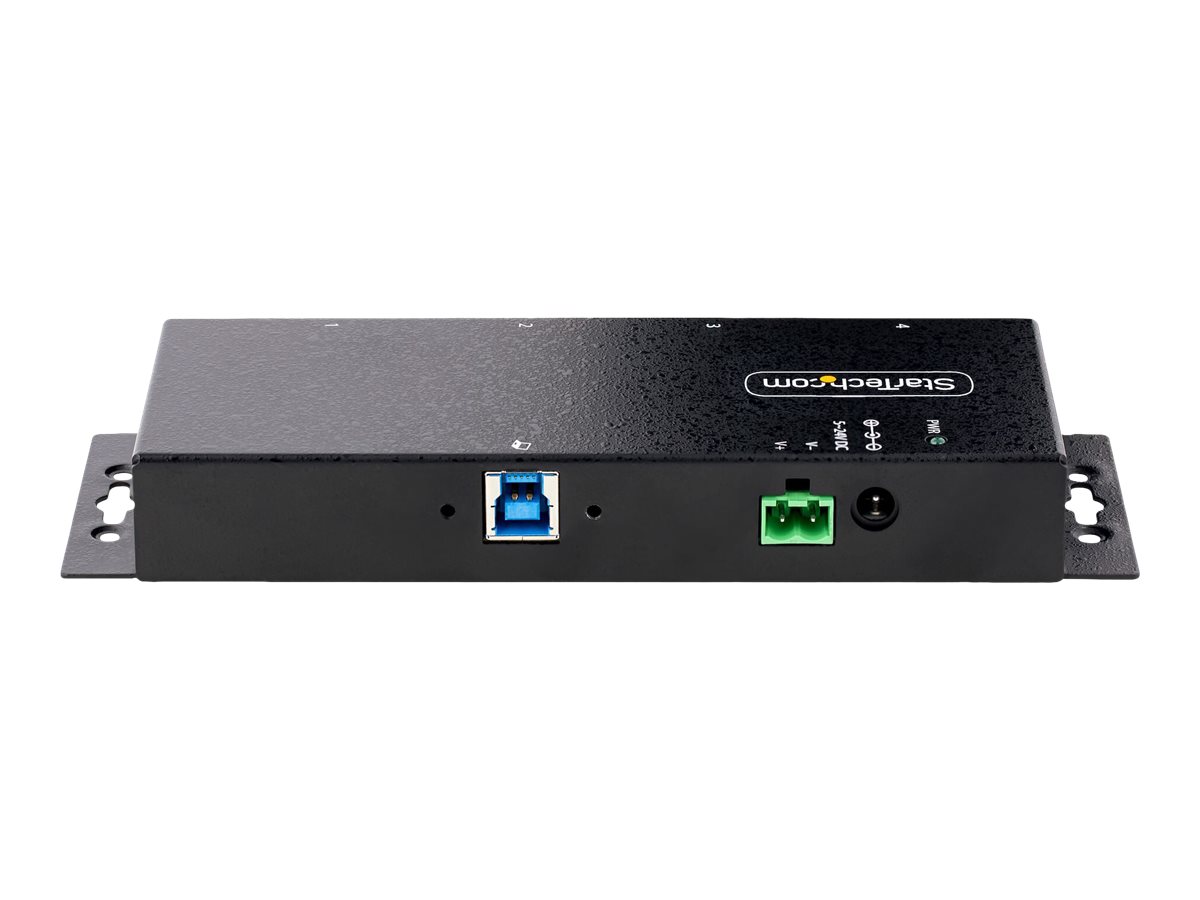StarTech.com 4-Port USB 3.0 Hub - Industrie USBSplitter - USB Verteiler - Hub - industriell - 4 x USB 3.2 Gen 1 - Desktop - an DIN-Schiene montierbar - wandmontierbar