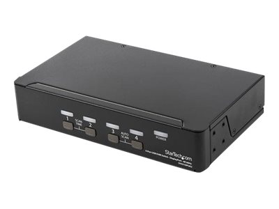 StarTech.com Startech 4 Port DisplayPort KVM Switch - DisplayPort 1.2 KVM4K 60Hz - DisplayPort Switch - DisplayPort Umschaltbox - USB KVM Switch - KVM-/Audio-Switch - 4 x KVM/Audio - 1 lokaler Benutze