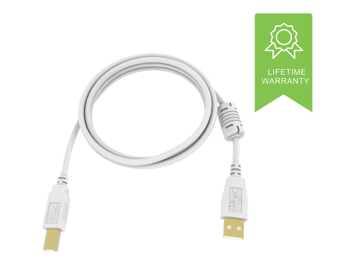 Vision 3m USB 2.0, 3 m, USB A, USB B, USB 2.0, Männlich/Männlich, Weißto B