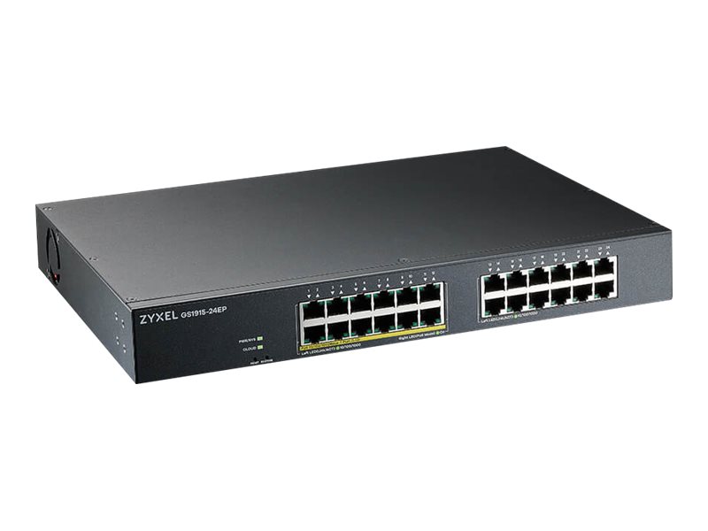 ZyXEL GS1915 Series GS1915-24EP - Switch - kompatibel mit NebulaFLEX - Smart - 24 x 10/100/1000 (12 PoE)Desktop - wandmontierbar - PoE (130 W)