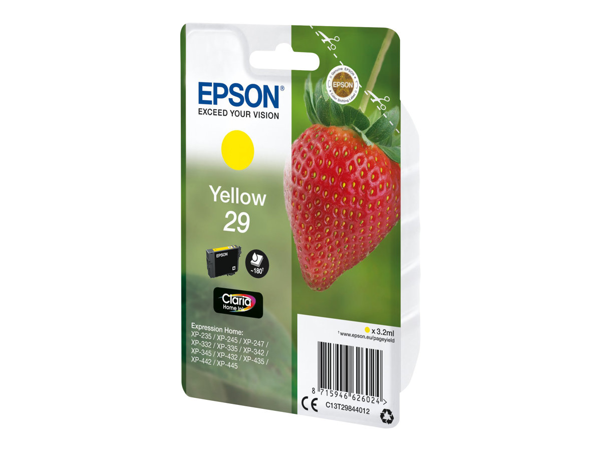 Epson 29 - 3.2 ml - Gelb - original - BlisterverpackungTintenpatrone - für Expression Home XP-245 - 247 - 255 - 257 - 332 - 342 - 345 - 352 - 355 - 435 - 442 - 445 - 452 - 455