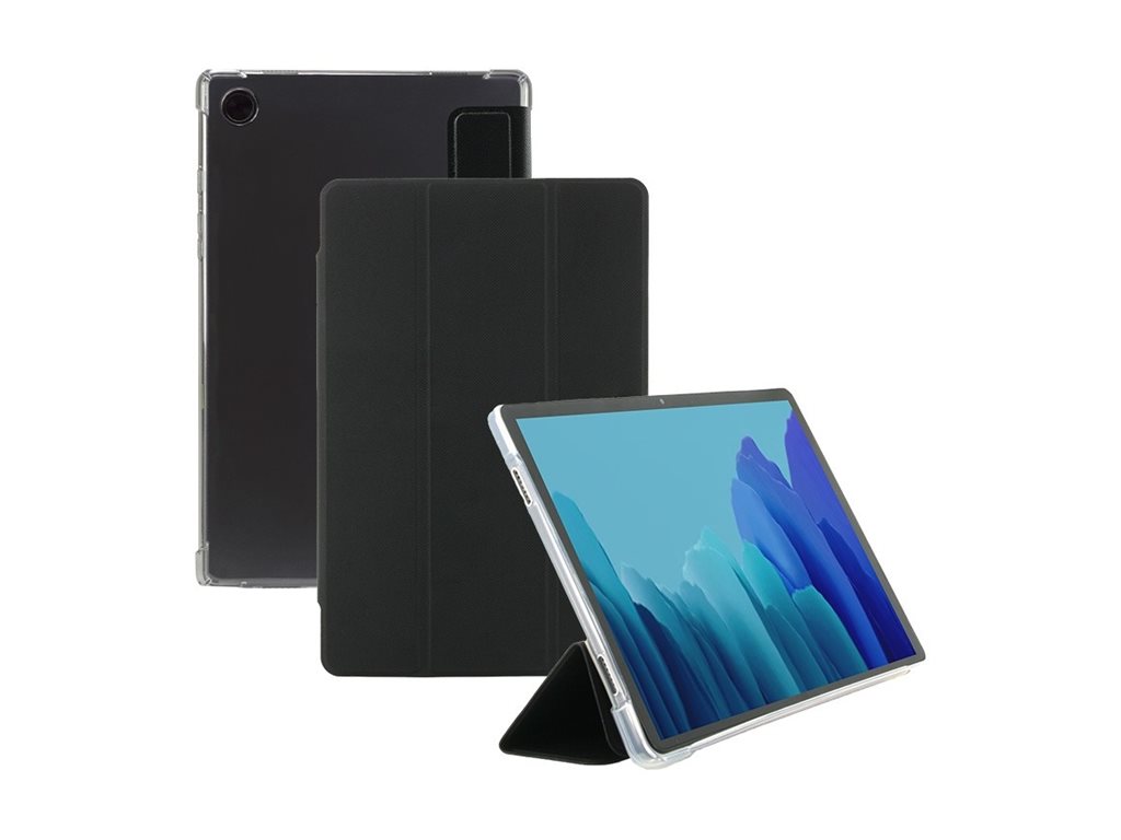 Mobilis EDGE - Flip-Hülle für Tablet - mit Folieund verstärkten Kanten - Schwarz - durchsichtig - für Samsung Galaxy Tab A9+