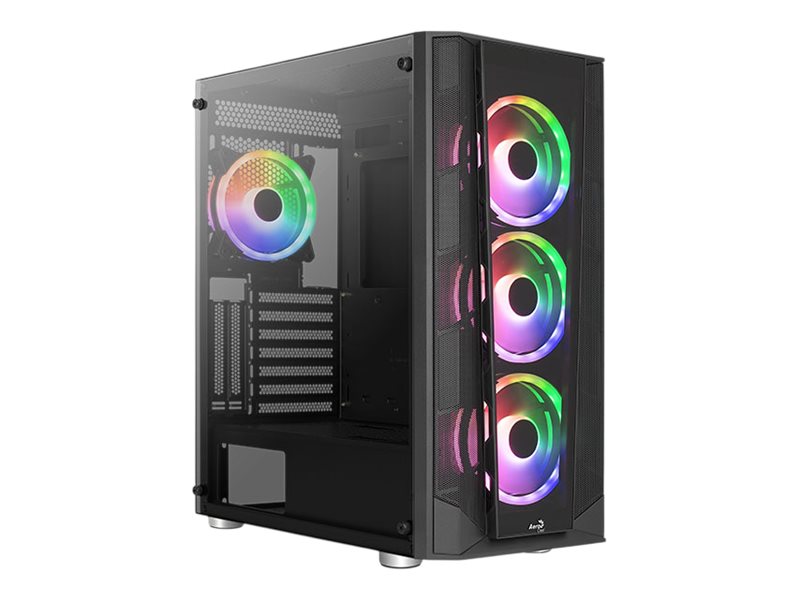 AEROCOOL ADVANCED TECHNOLOGIES AeroCool Prism-G-BK-v3 - Mid tower - ATX - Seitenteil mit Fenster (gehärtetes Glas)