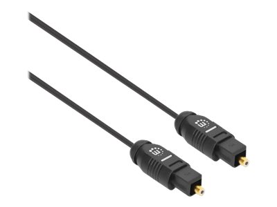 Manhattan Toslink Digital Optical AudioCable, 5m, Male/Male, Toslink S/PDIF, Gold plated contacts, , Polybag - Digitales Audio-Kabel (optisch)SPDIF - TOSLINK männlich zu TOSLINK männlich - 5 m - Glasf