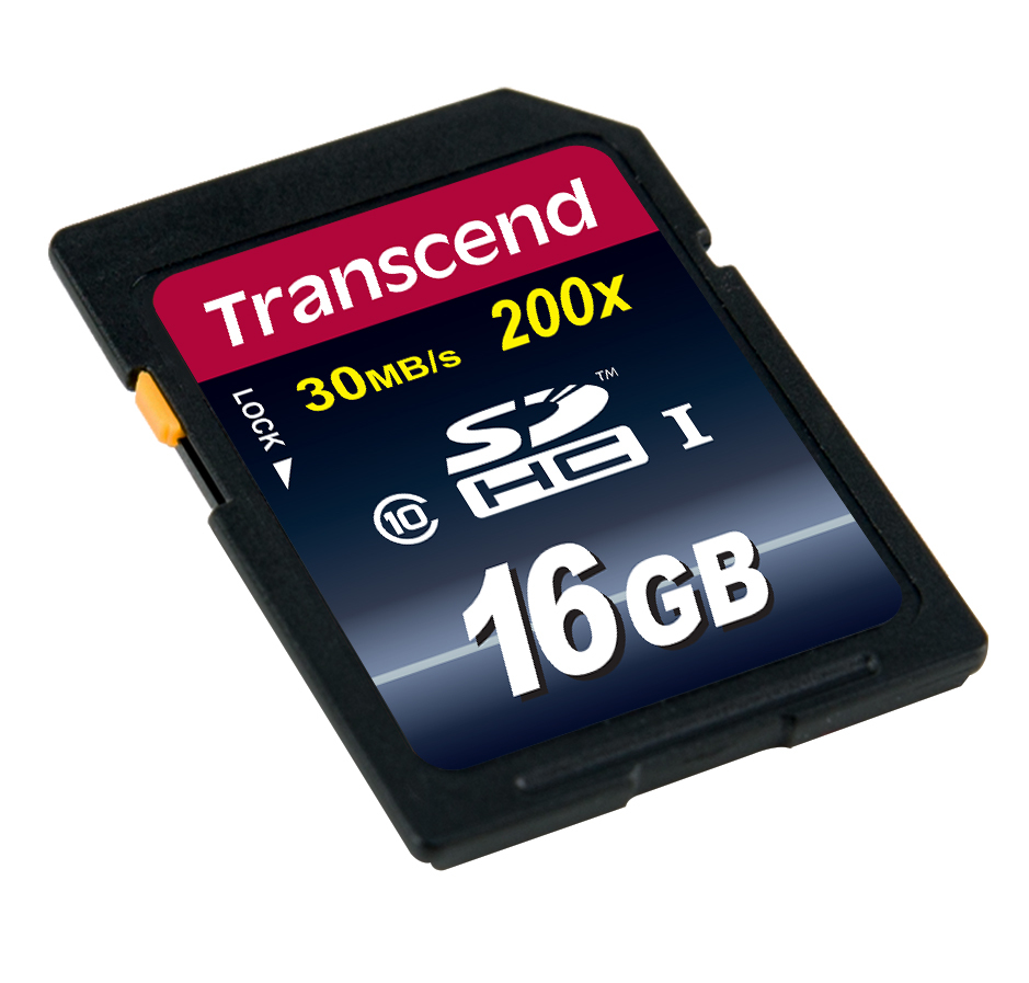 Transcend Flash-Speicherkarte - 16 GB - Class10 - SDHC