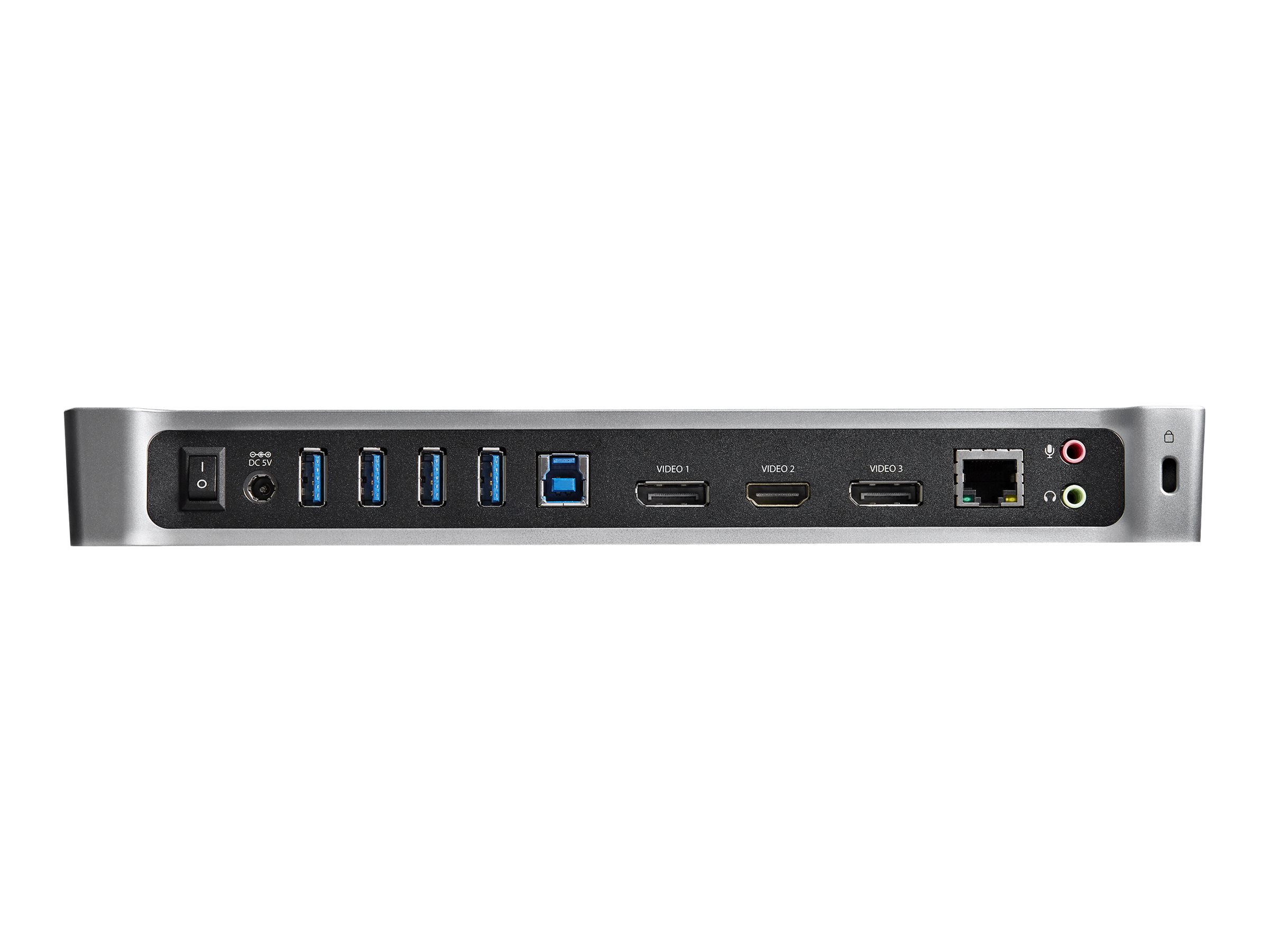 StarTech.com Startech Triple-Video Laptop DockingstationWindows / macOS - Unterstützt drei Displays - 2x DisplayPort und HDMI oder 4K Ultra HD an einem Monitor - Dockingstation - USB - 1GbE - für P/N:
