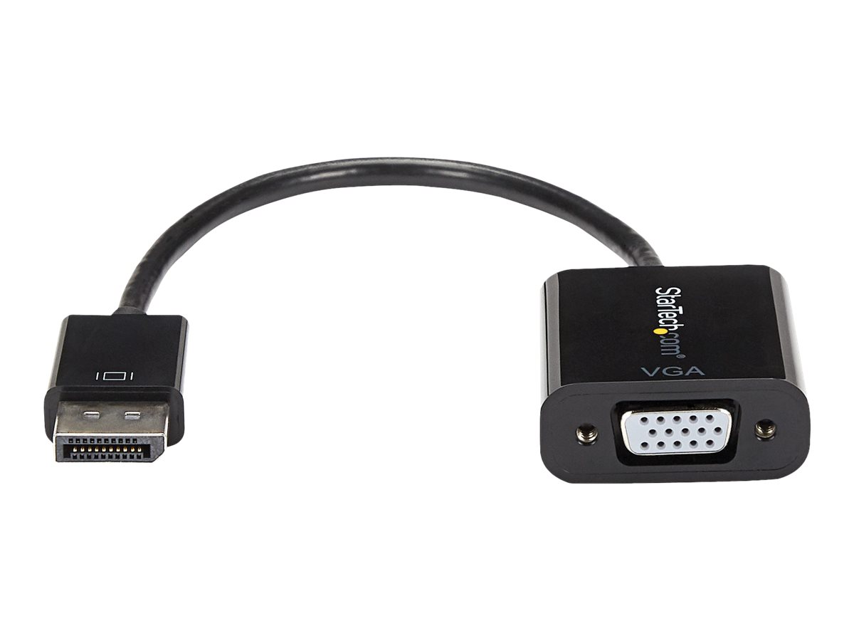 StarTech.com DP2VGA3 DisplayPort™ auf VGA Video Adapter / Konverter (1920x1200, DP auf VGA, Stecker/Buchse)Display-Adapter - DisplayPort (M) zu HD-15 (VGA) (W) - 10 cm - aktiv - Schwarz - für P/N: DK3