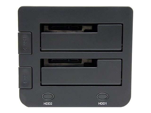 StarTech.com Dual-Bay USB 3.0 SATA Festplatten Dockingstation, Extern - Speicher-Controller - 2.5", 3.5" (6.4 cm, 8.9 cm)SATA 6Gb/s - USB 3.0 - Schwarz - für P/N: SVA12M5NA