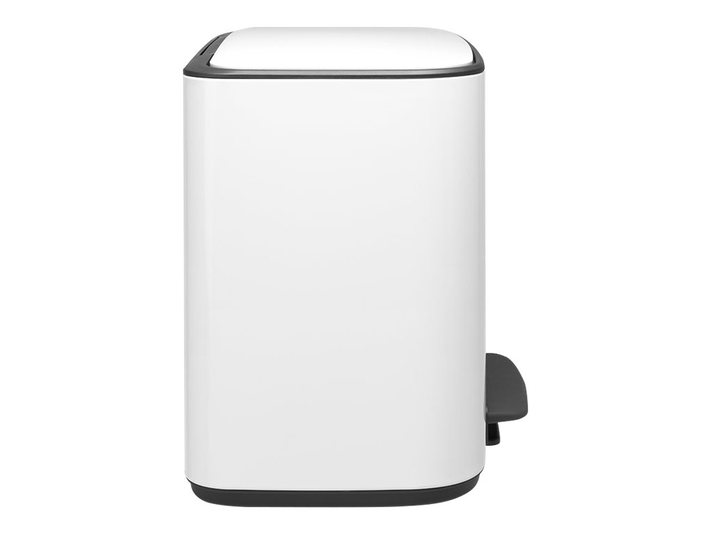 Brabantia Bo Pedal Bin - Mülleimer - Klappdeckel33 L - Fußpedal - Mülltrennung - weiß