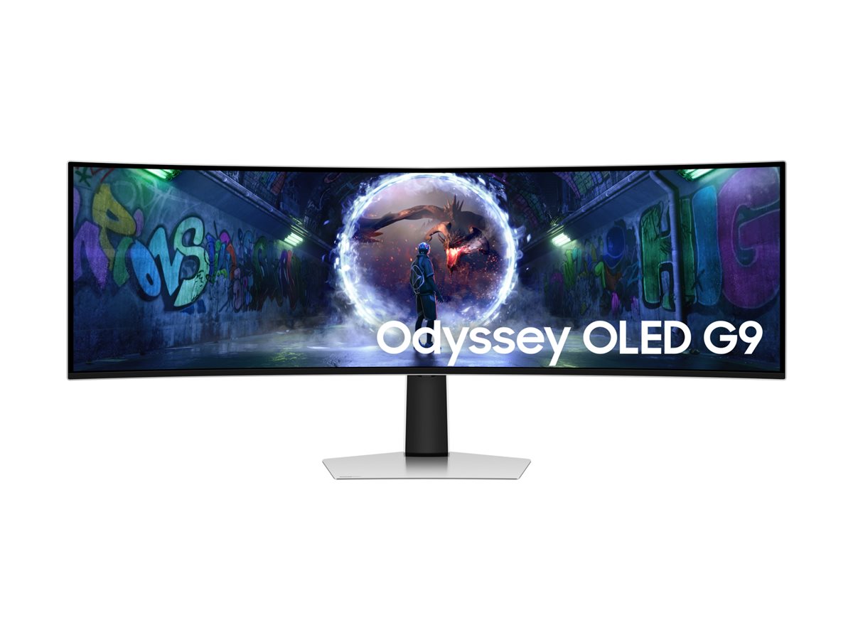 Samsung Odyssey OLED G9 S49DG934SU - G93SD Series - OLED-Monitor - Gaming - gebogen - 124 cm (49")5120 x 1440 Dual Quad HD @ 240 Hz - 250 cd/m² - 1000000:1 - HDR10 - 0.03 ms - DisplayPort - Micro HDMI