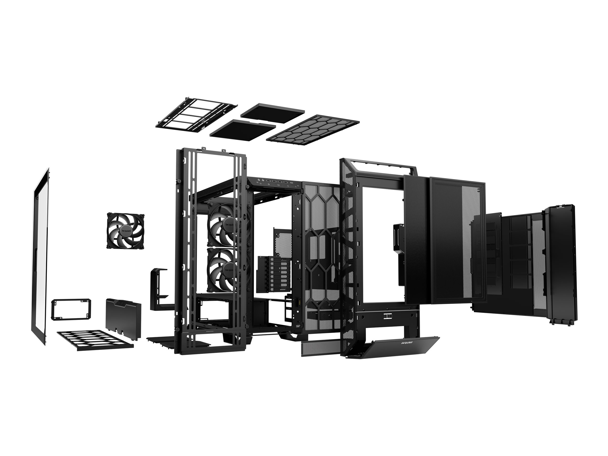 Be Quiet! Dark Base Pro 901 - FT - ATX - Seitenteil mit Fenster (gehärtetes Glas)keine Spannungsversorgung (ATX / PS/2) - Schwarz - USB/Audio