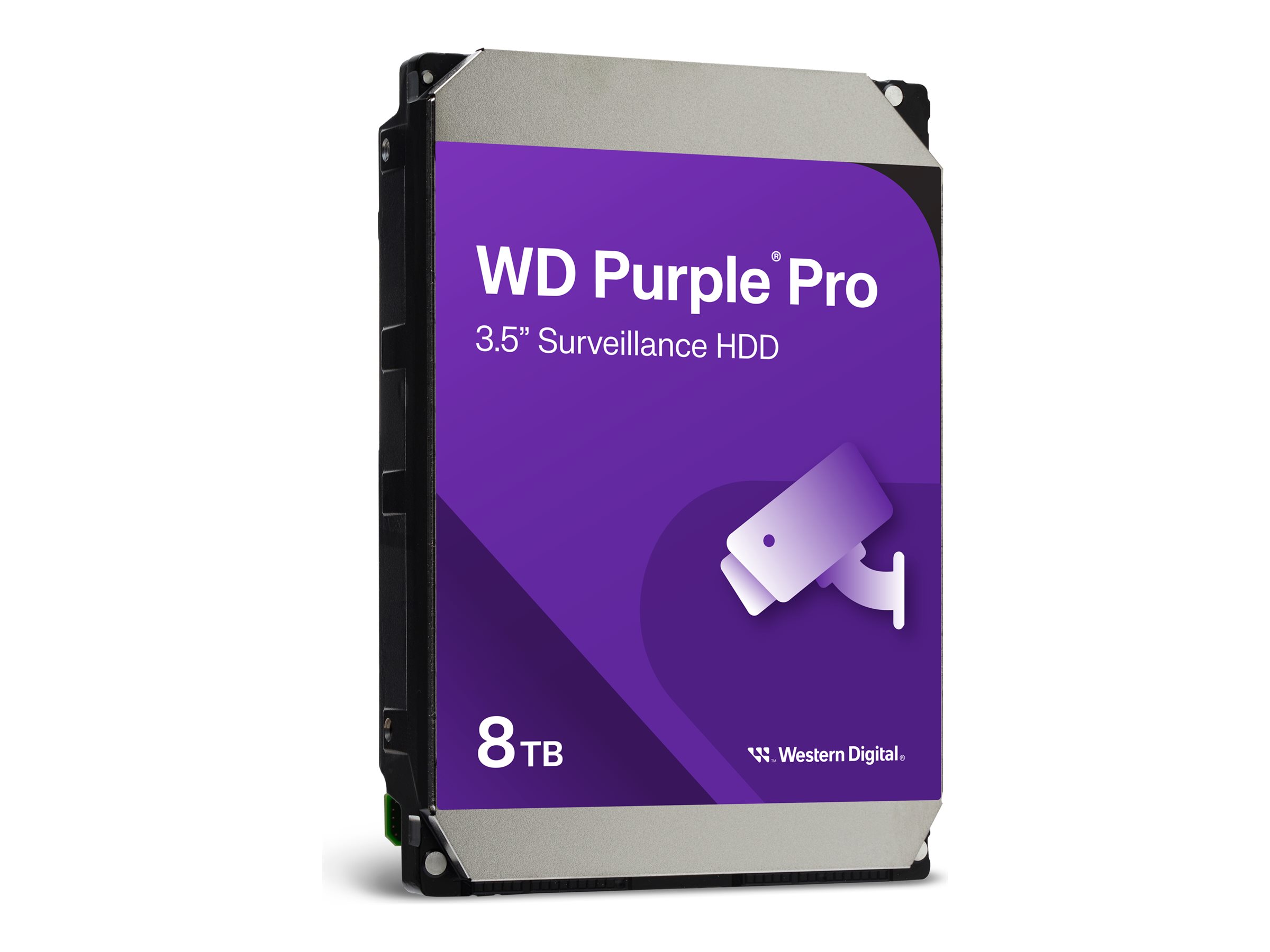 WD Purple Pro WD8002PURP - Festplatte - 8 TB - Überwachung, intelligente Videoübertragung - intern - 3.5" (8.9 cm)SATA 6Gb/s - 7200 rpm - Puffer: 256 MB