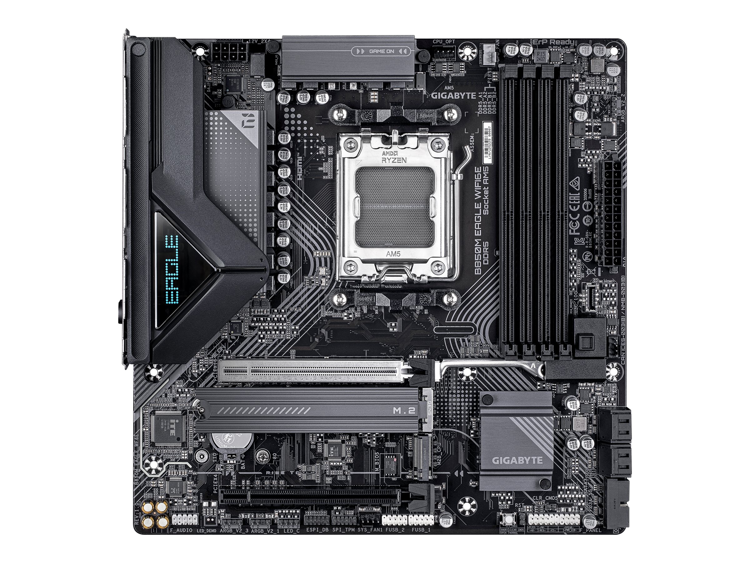 Gigabyte B850M EAGLE WIFI6E - Motherboard - micro ATX - Socket AM5 - AMD B850 Chipsatz - USB-C 3.2 Gen2, USB 3.2 Gen 2, USB 3.2 Gen 1 - 2.5 Gigabit LAN, Wi-Fi 6E, Bluetooth - Onboard-Grafik (CPU erfor