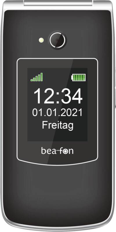 Bea-fon Silver Line SL645 - Feature Phone - microSDslot - LCD-Anzeige - 240 x 320 Pixel - rear camera 0,3 MP - Black Silver