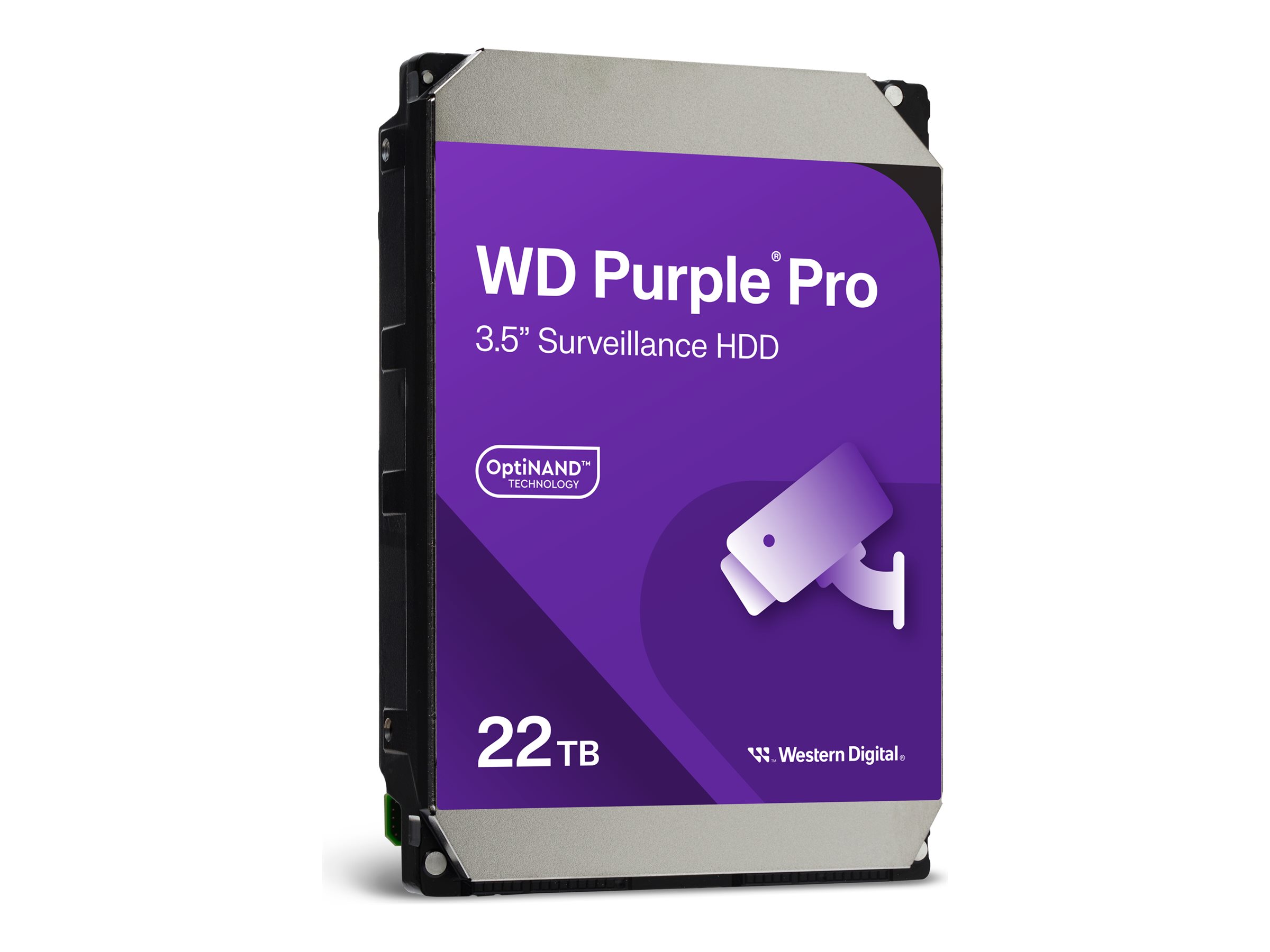 WD Purple Pro WD221PURP - Festplatte - 22 TB - Überwachung, intelligente Videoübertragung - intern - 3.5" (8.9 cm)SATA 6Gb/s - 7200 rpm - Puffer: 512 MB