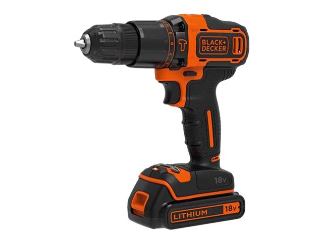 Black & Decker BDCHD18KB-QW - Bohrhammer/Treiberschnurlos - 2 Geschwindigkeiten - Bohrfutterschlüssel 10 mm - 40 N·m - 2 Akkus - 18 V