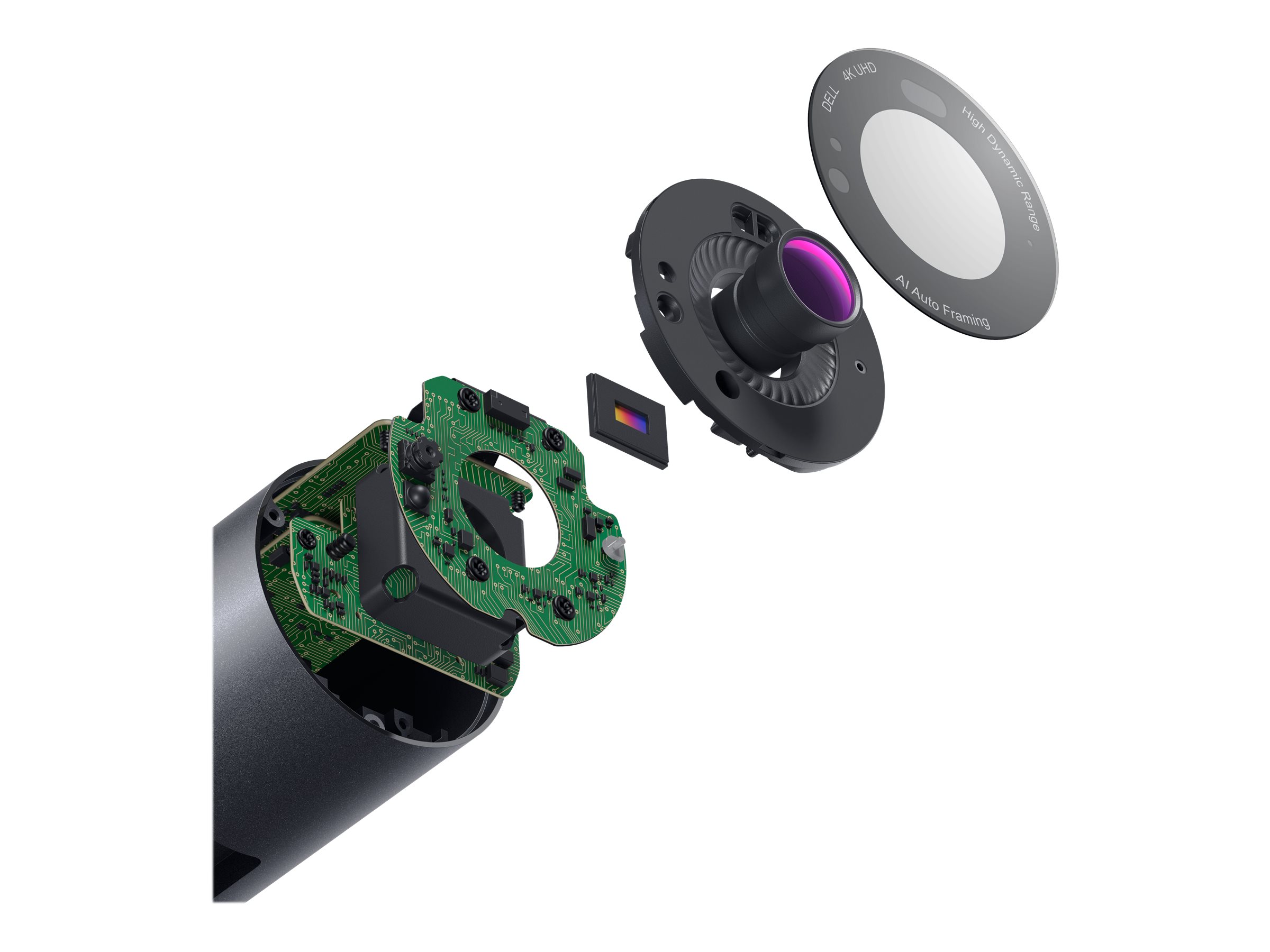 Dell UltraSharp WB7022 - Webcam - Farbe - 8,3MP - 3840 x 2160 - USB