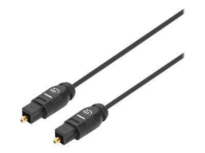 Manhattan Toslink Digital Optical AudioCable, 5m, Male/Male, Toslink S/PDIF, Gold plated contacts, , Polybag - Digitales Audio-Kabel (optisch)SPDIF - TOSLINK männlich zu TOSLINK männlich - 5 m - Glasf