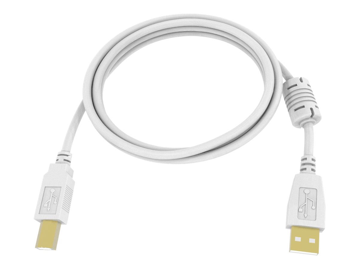 Vision 3m USB 2.0, 3 m, USB A, USB B, USB 2.0, Männlich/Männlich, Weißto B