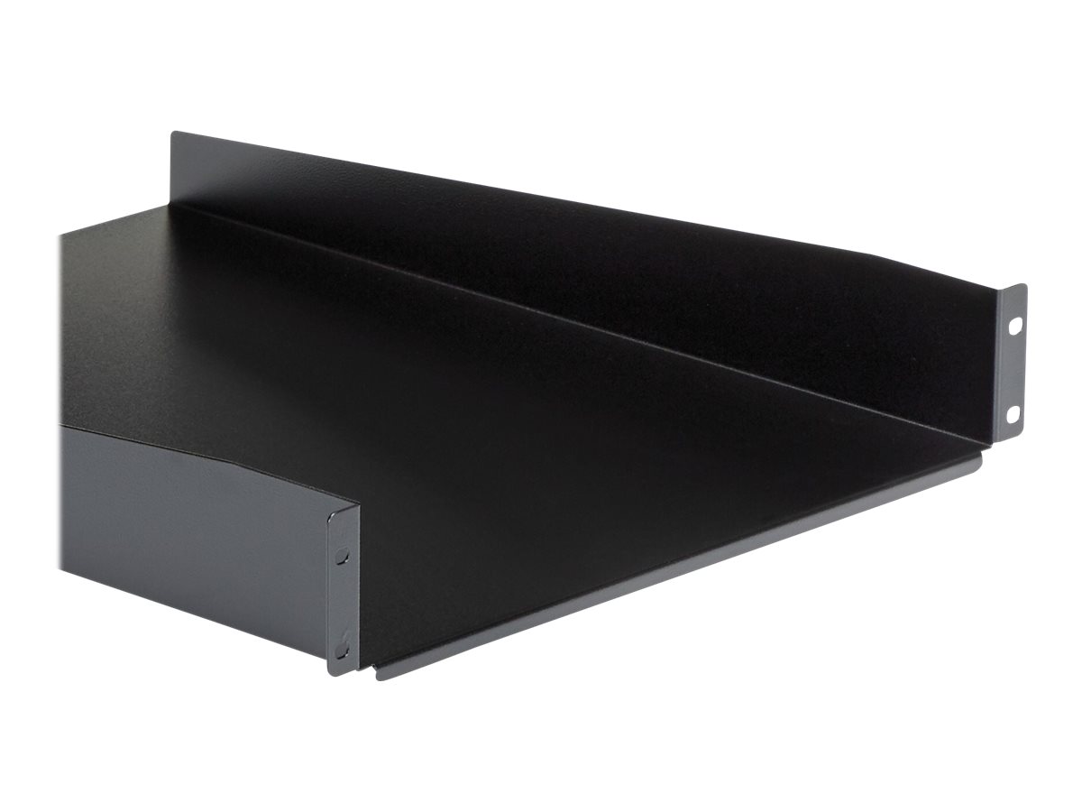 StarTech.com 2 HE 19 Fest montierbarer Fachboden für Server Rack/ Schrank bis 22 Kg - Fachboden für Serverschrank 2HE 19 Zoll 55 cm Tief - Rack - Regal - Schwarz - 2U - 55.9 cm (22")für P/N: RK12OD2 -