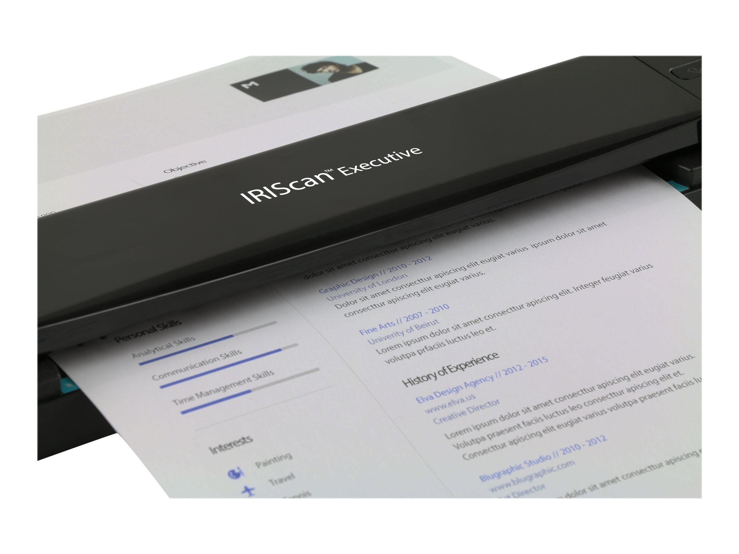 IRIS IRIScan Executive 4 - Einzelblatt-ScannerDual-CIS - Duplex - 216 x 813 mm - 600 dpi x 600 dpi - bis zu 100 Scanvorgänge/Tag - USB 2.0