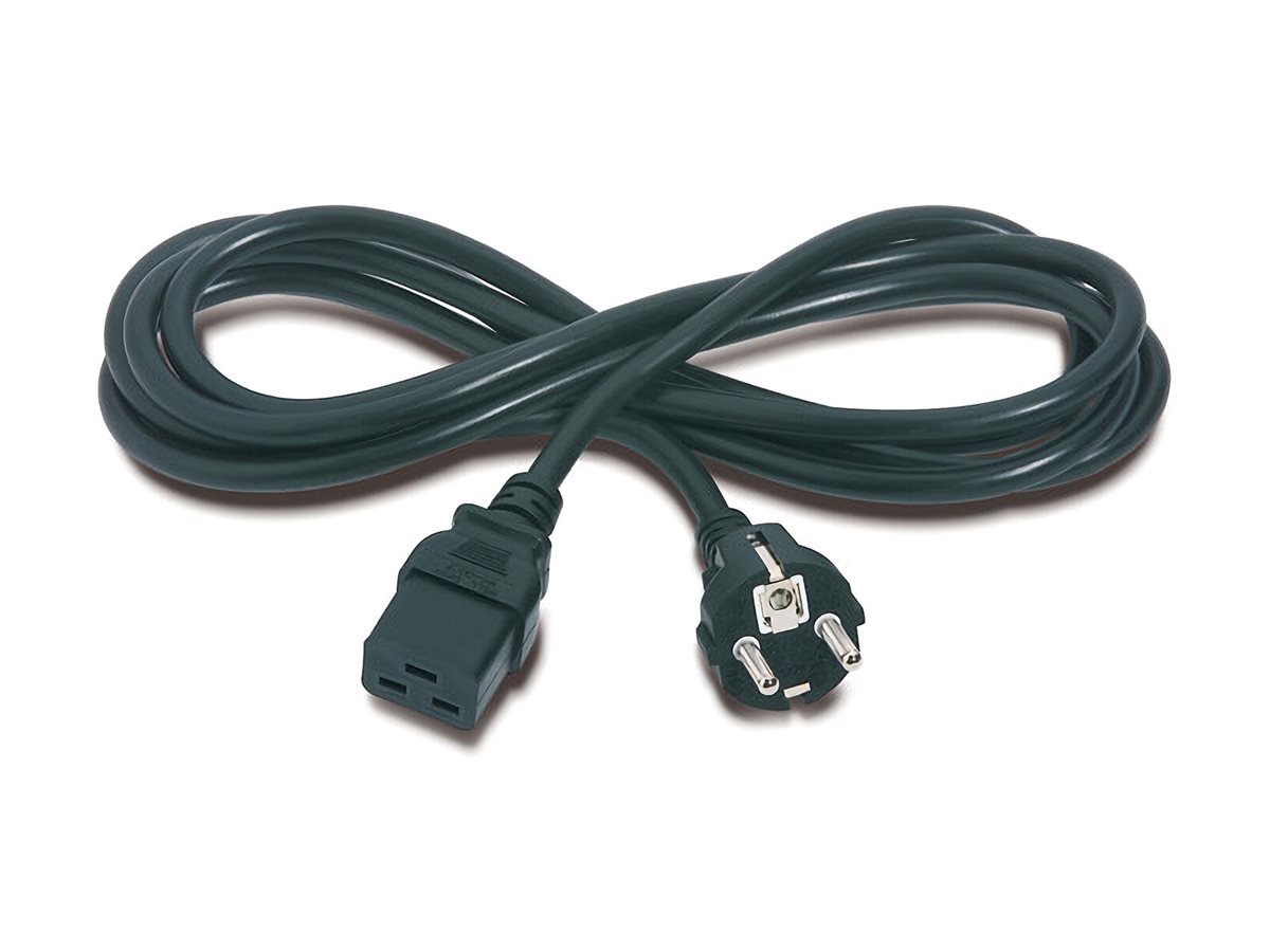 APC Stromkabel - IEC 60320 C19 zu power CEE 7/7 (M)Wechselstrom 230 V - 2.5 m - Schwarz - für P/N: SMT2200I-AR - SMT2200R2I-AR - SMT3000I-AR - SMT3000R2I-AR - SRT1500XLI - SRT2200XLI-KR