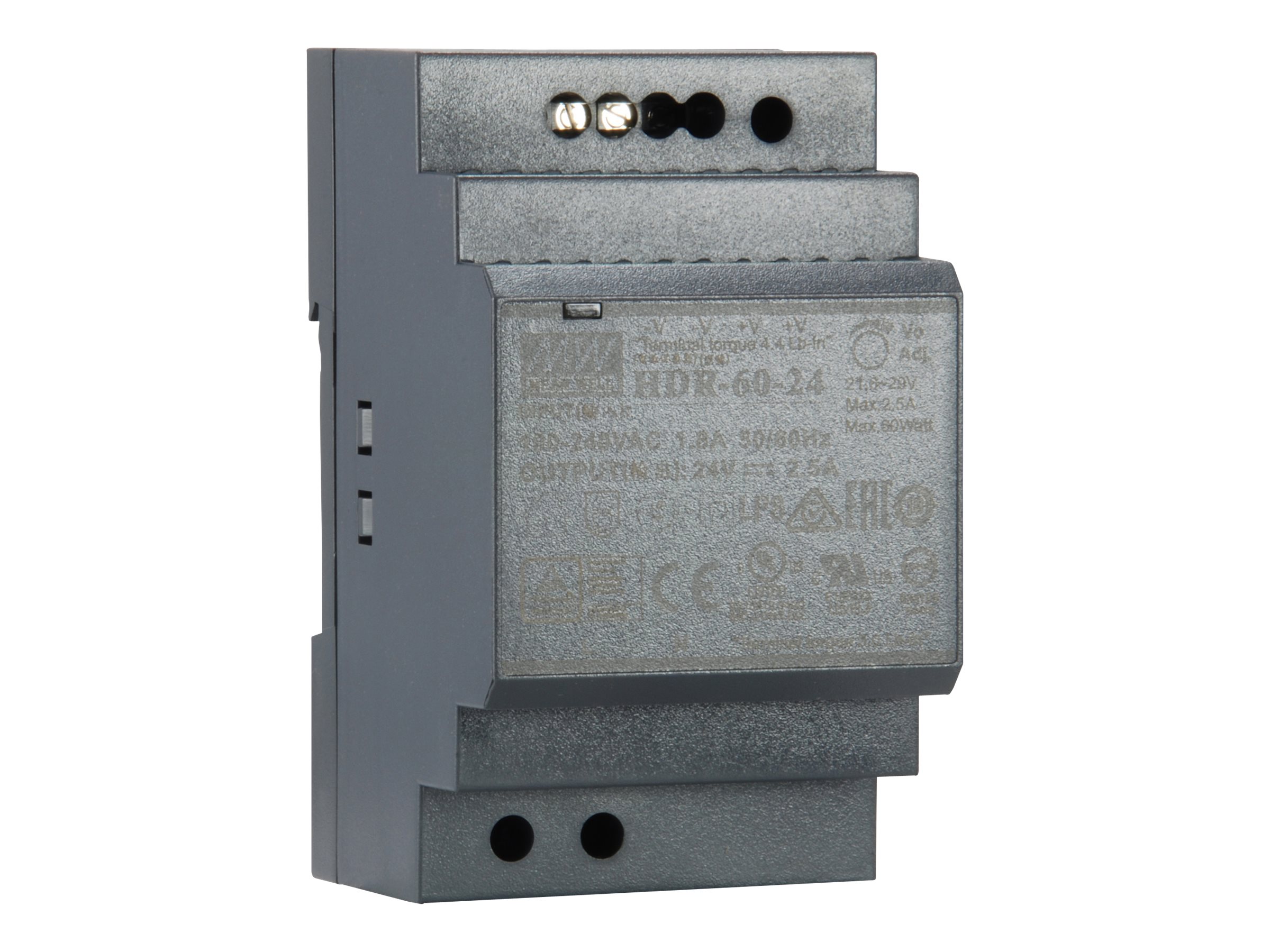 LevelOne POW-2421 - Netzteil (DIN-Schienenmontagemöglich) - AC 85 - 264 / DC 124 - 370 V - 60 Watt
