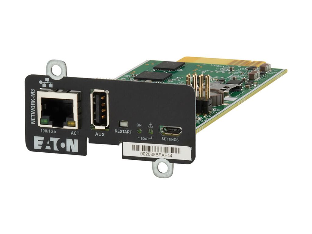 Eaton Cybersecure Gigabit NETWORK-M3 Card forUPS and PDU - Fernverwaltungsadapter - Gigabit Ethernet x 1 - für P/N: 5PX3000IRTNG2 - 9PX1500RT-L - 9PX2000RT-L - 9PX2200GRT-L - 9PX3000GRT-L - 9PX3000RT-