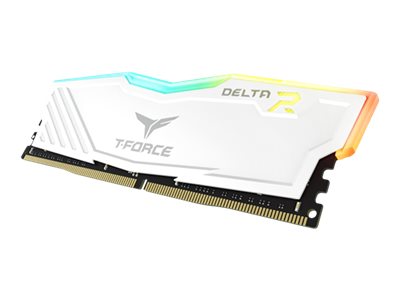 Team Group T-Force DELTA RGB - DDR4 - Kit - 16 GB: 2 x 8GB - DIMM 288-PIN - 3600 MHz / PC4-28800 - CL18 - 1.35 V - ungepuffert - non-ECC - weiß