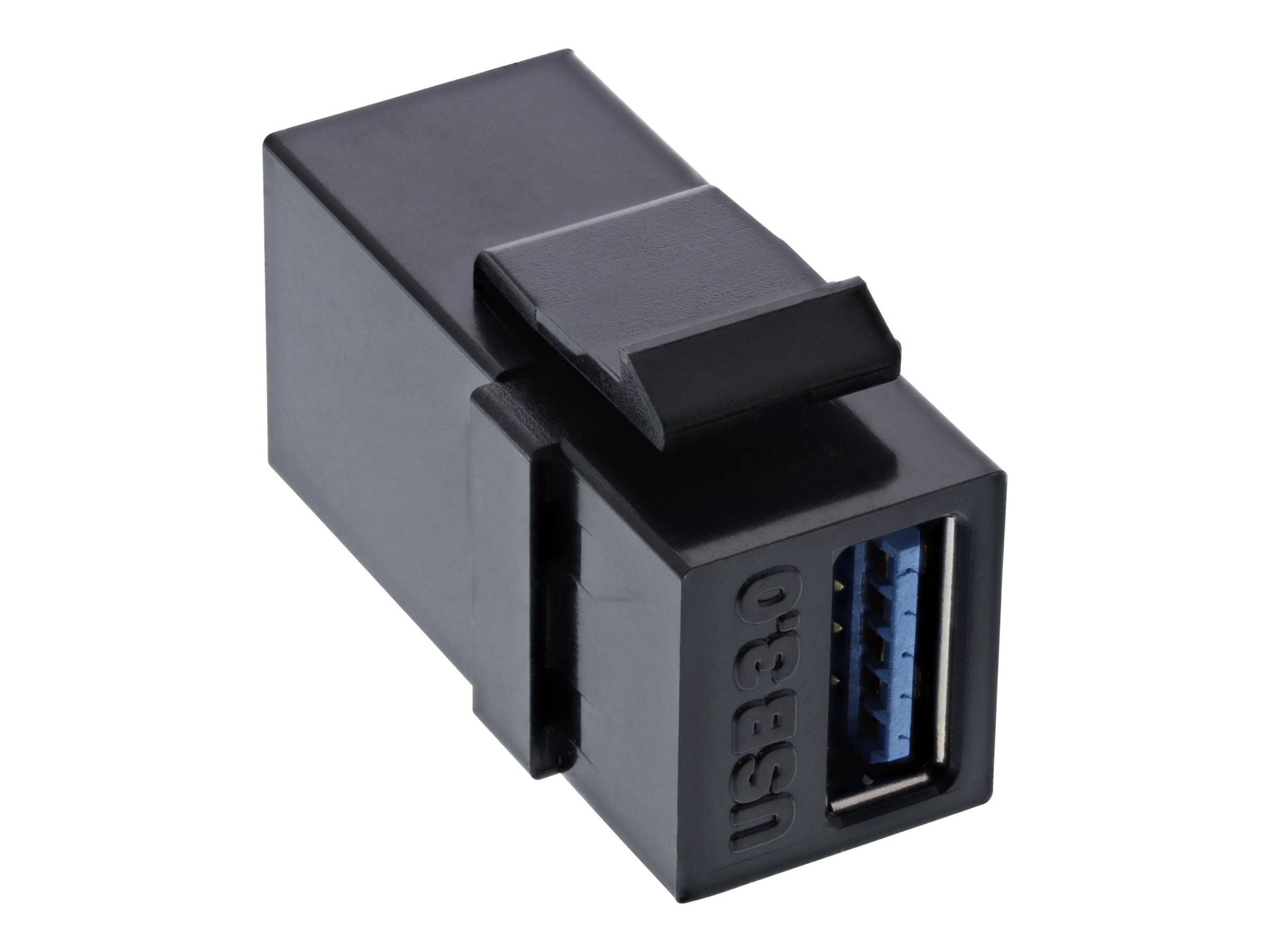 InLine USB 3.1 Keystone Snap-In Einsatz - USB-A Buchse / Buchse - schwarzz