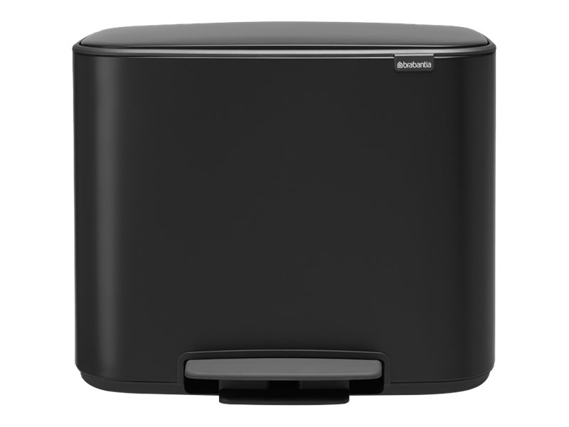 Brabantia Bo - Mülleimer - Klappdeckel - 34 LFußpedal - mattschwarz